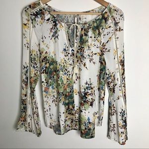 LAST CHANCE! Michael Farrell floral boho top